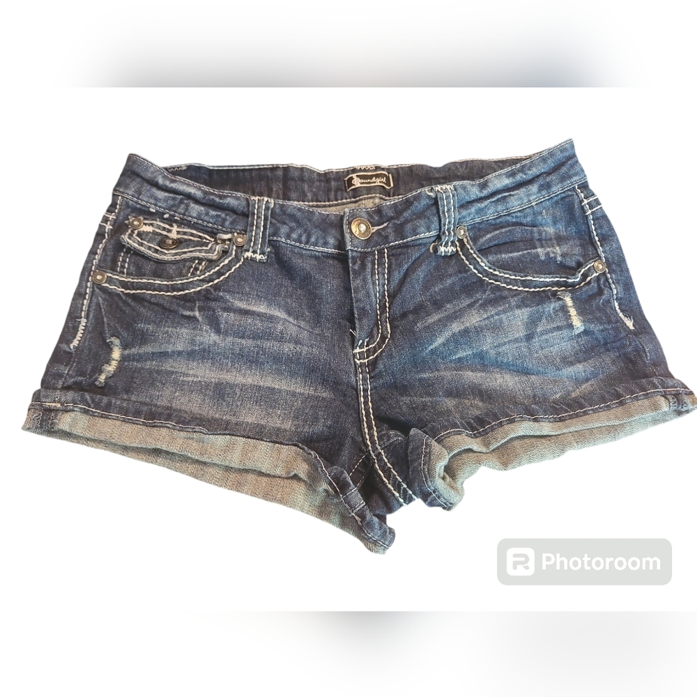 Womens jean shorts distressed size 13 soundgirl